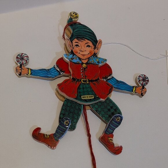 Vintage Rare Handcrafted Potpourri Press Christmas Elf Ornament - Picture 5 of 5